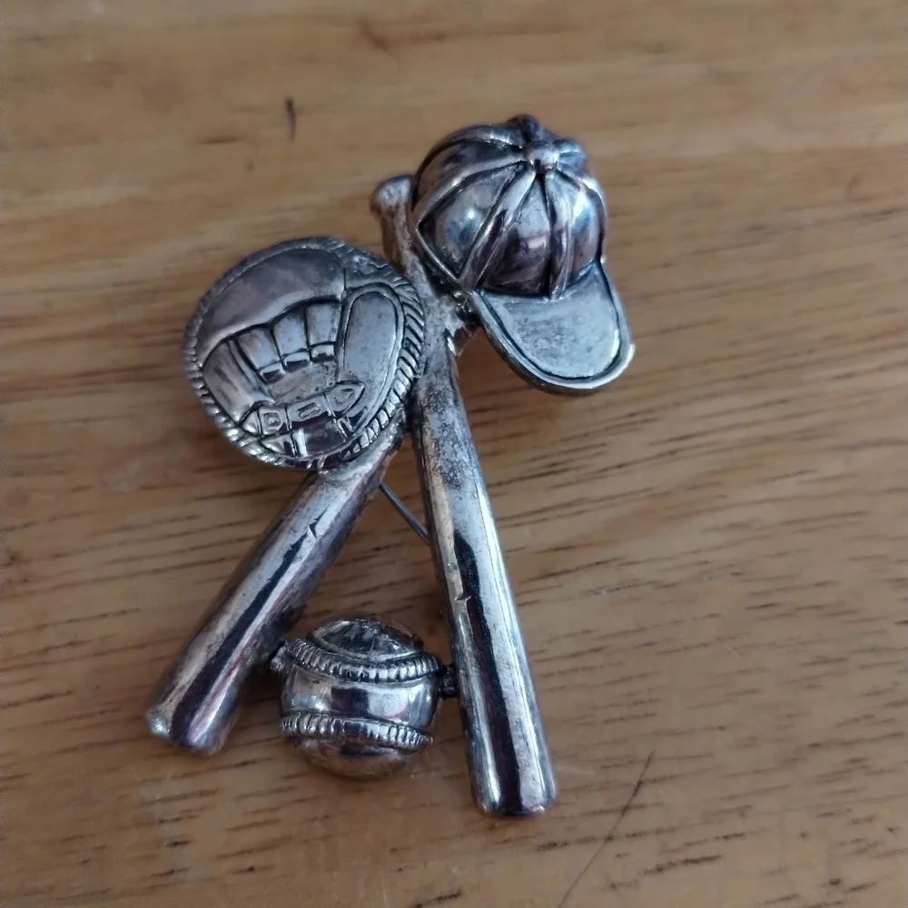 Unisex baseball brooch pin